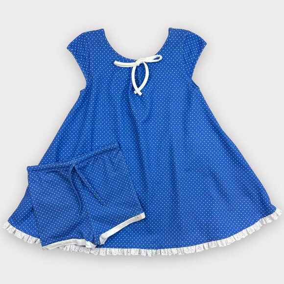 Sz 5 Omi Jo French Dot simple tunic and sz 5 blooms set - Picture 1 of 8